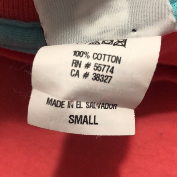 Simply Southern Shirt SZ Small Long Sleeve “K” Embroidery Peach Color - Picture 5 of 7